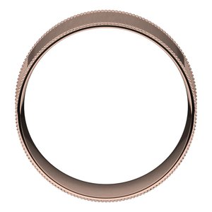 14K Yellow Or White Or Rose Gold Milgrain Comfort-Fit Flat Band