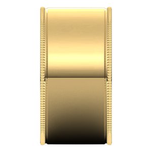14K Yellow Or White Or Rose Gold Milgrain Comfort-Fit Flat Band