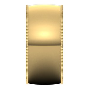10K Yellow Or White Or Rose Gold Milgrain Comfort-Fit Half Round Band