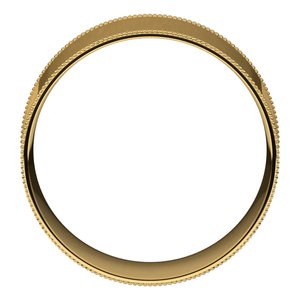 10K Yellow Or White Or Rose Gold Milgrain Comfort-Fit Flat Band