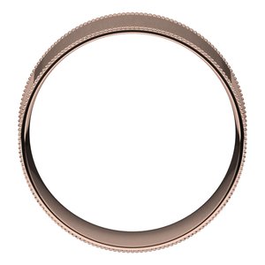10K Yellow Or White Or Rose Gold Milgrain Comfort-Fit Flat Band