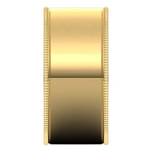 14K Yellow Or White Or Rose Gold Milgrain Comfort-Fit Flat Band