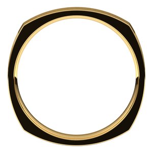 14K Yellow Gold Square Comfort Fit Band
