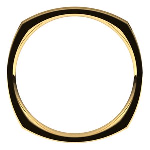 14K Yellow Or White Or Rose Gold Comfort-Fit Square Band
