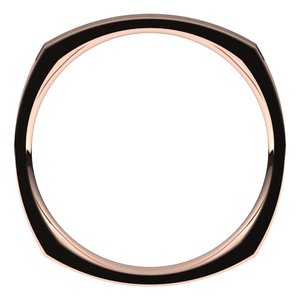 18K Yellow Or White Or Rose Gold Comfort-Fit Square Band