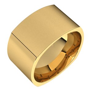 14K Yellow Or White Or Rose Gold Comfort-Fit Square Band