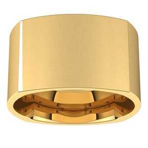 14K Yellow Or White Or Rose Gold Comfort-Fit Square Band