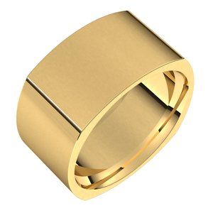 18K Yellow Or White Or Rose Gold Comfort-Fit Square Band