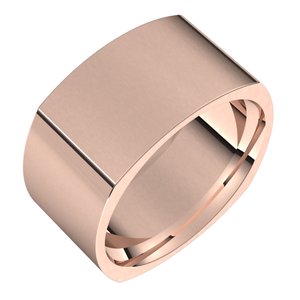 14K Yellow Or White Or Rose Gold Comfort-Fit Square Band
