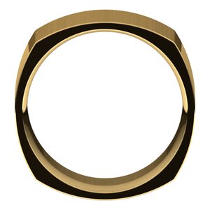 14K Yellow Gold Square Comfort Fit Band
