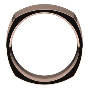 18K Yellow Or White Or Rose Gold Comfort-Fit Square Band