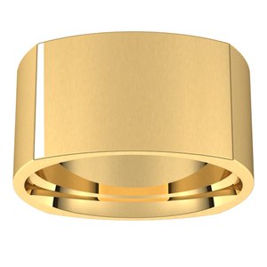 18K Yellow Or White Or Rose Gold Comfort-Fit Square Band