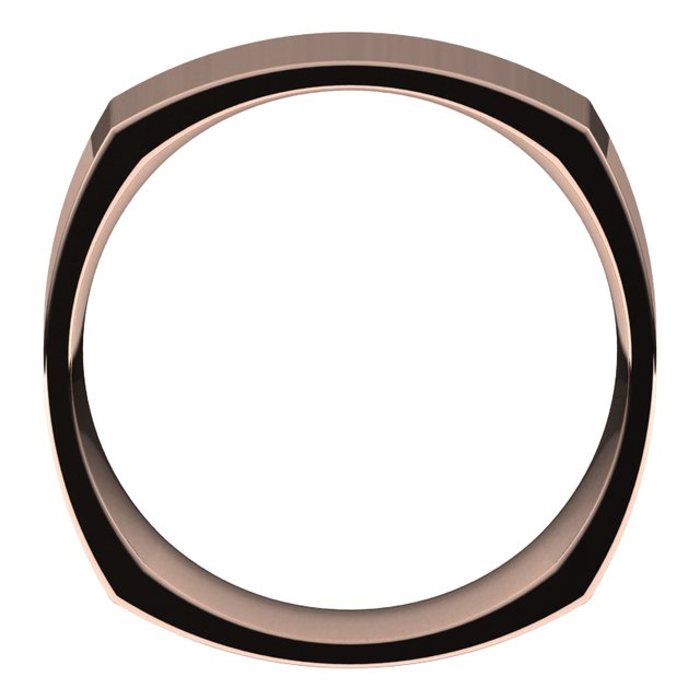 14K Yellow Or White Or Rose Gold Or Sterling Silver Or Platinum Standard Weight Comfort-Fit Square Band