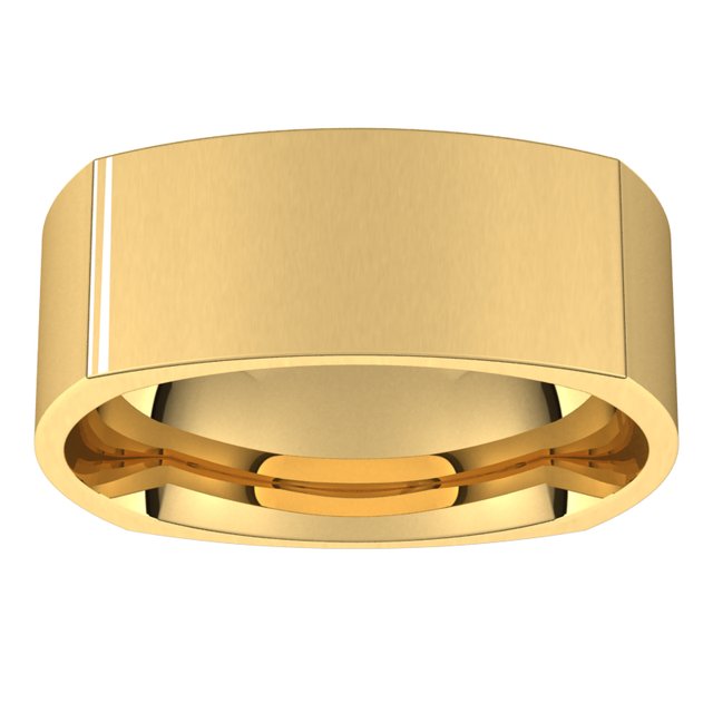 18K Yellow Or White Gold Standard Weight Comfort-Fit Square Band