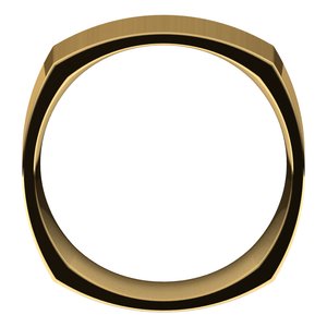 18K Yellow Or White Or Rose Gold Comfort-Fit Square Band
