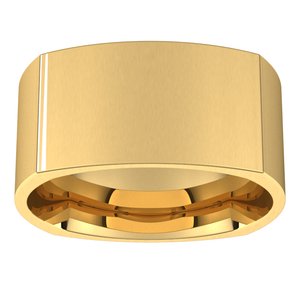 14K Yellow Or White Or Rose Gold Comfort-Fit Square Band