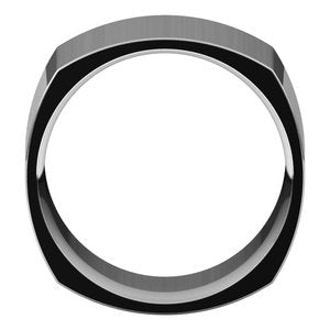 14K X1 White Gold Comfort-Fit Square Band