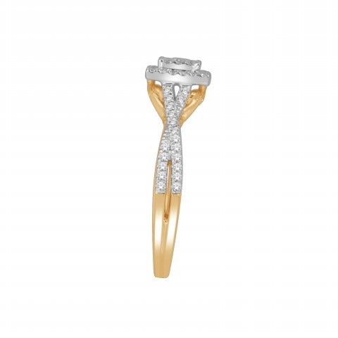 10K Yellow Gold 0.47 Cttw Diamond Ladies Ring