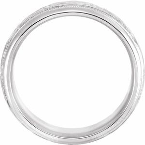 18K Yellow Or White Or Rose Gold Milgrain Edge Comfort-Fit Half Round Band