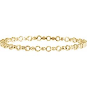 14K Yellow Gold 7 In Polished Bangle Bracelet