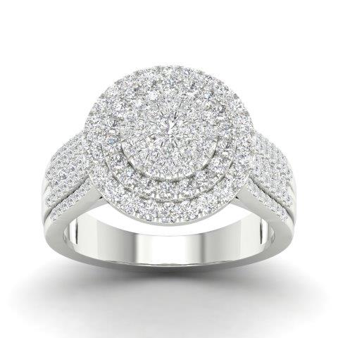 10K White Gold 1.00 Cttw Diamond Ladies Ring
