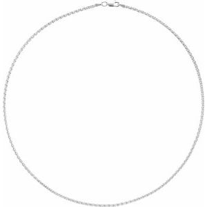 Sterling Silver Or Rhodium-Plated Sterling Silver 1.25 Mm Lobster Clasp Polished Wheat Chain