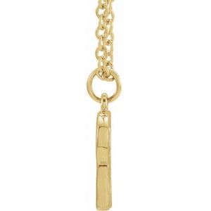 14K Yellow Gold 18 In Polished Initial Necklace
