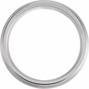 Cobalt 8 mm Flat Stepped Edge Satin Band Size 12