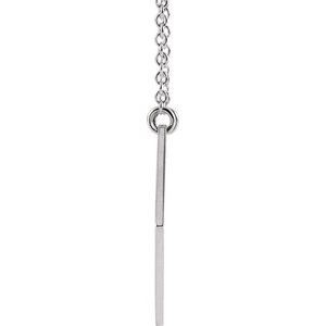Sterling Silver 14 X 14 Mm 16 In Polished Hexagon Necklace