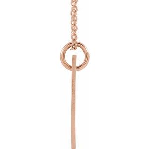 14K Rose Gold Heart Cutout 15 Mm 16-18 In Polished Disc  Necklace