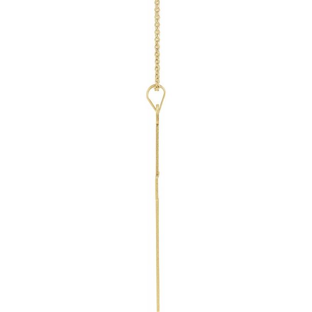 14K Yellow Gold 39 X 25 Mm 18 In Polished Cross Necklace