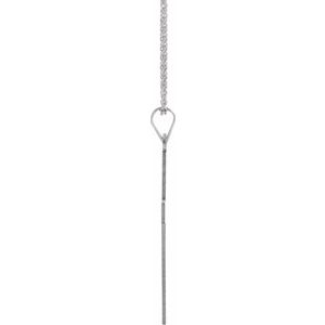 14K White Gold 28 X 18 Mm 18 In Polished Cross Necklace