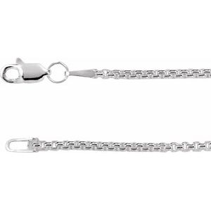 14K Yellow Or White Or Rose Gold Or Sterling Silver 1.8 Mm Lobster Clasp Polished Rounded Box Chain