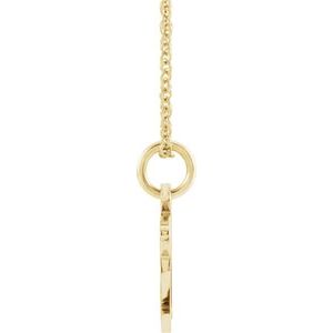 14K Yellow Gold 12.55 X 11.25 Mm 16-18 In Polished Chai Necklace