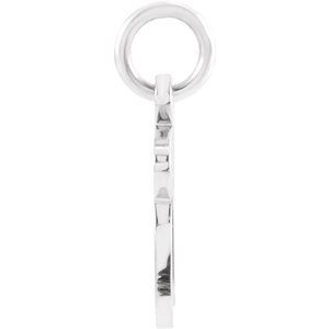 Sterling Silver 12.55 X 11.25 Mm Polished Chai Pendant