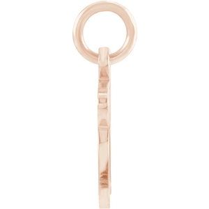 14K Rose Gold 12.55 X 11.25 Mm Polished Chai Pendant