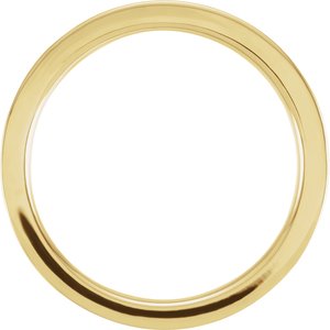 14K Yellow Gold 7 Mm Polished Nature-Inspired Wedding Band Size 7.5
