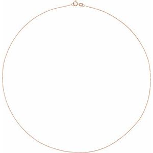 14K Rose Gold Box Chain, Length: 7 In, Width: .55 Mm
