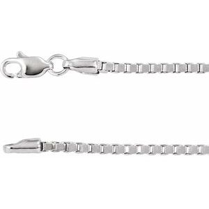 14K Yellow Or White Or Rose Gold 1.82 Mm 7 In Lobster Clasp Polished Box Chain