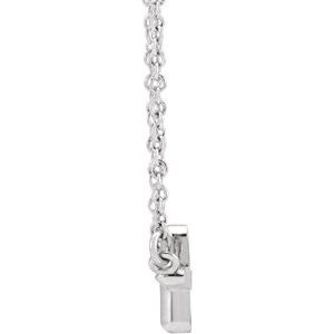 Sterling Silver 11 X 7 Mm 16 In Polished Sideways Cross Necklace