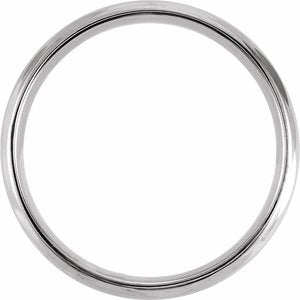 14K White Gold 7 Mm Polished Scalloped Edge Comfort-Fit Band Size 10