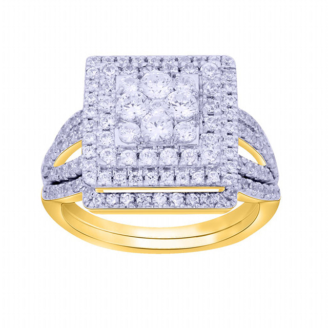 14K Yellow Gold 1.42-1.46 Cttw Diamond Ladies Ring