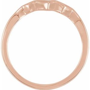 14K Rose Gold Polished Heartbeat Ring Size 7