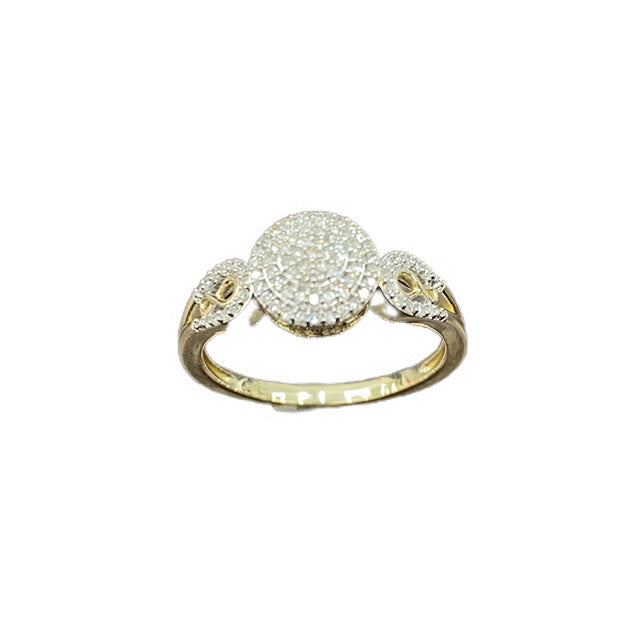 10K Yellow Gold 0.20 Cttw Diamond Ladies Ring