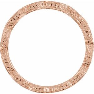 14K Rose Gold Round 1.55 Mm H Si 1/8 Ctw Natural Diamond Anniversary Band Size 5.5