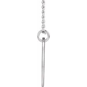 Sterling Silver 15 Mm 16-18 In Polished Pierced Cross Disc Necklace