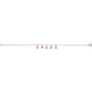 14K Rose Gold 7.4 X 4.3 Mm 7 In Polished Charm Bracelet