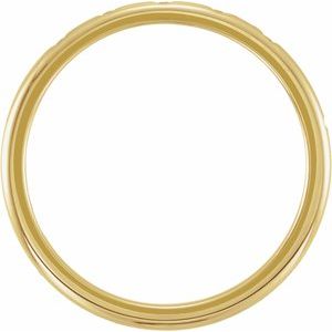 14K Yellow Gold Round 1 Mm 1.5 Mm Si2-Si3, G-H Polished .02 Ctw Natural Diamond Anniversary Band Size 11