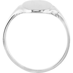 Sterling Silver Oval 16.4 X 8.5 Mm Brush Polished Signet Ring Size 6