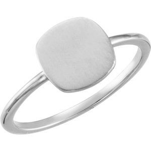 Continuum Sterling Silver Be Posh Engravable Signet Ring Size 7